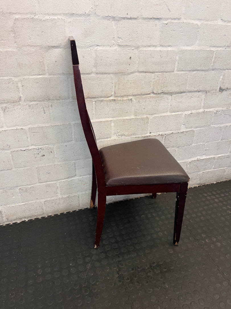Set of 6 Coricraft Dark Brown Dining Chairs - Visible Surface Wear - 2ndhandwarehouse.com