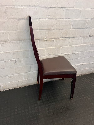 Set of 6 Coricraft Dark Brown Dining Chairs - Visible Surface Wear - 2ndhandwarehouse.com