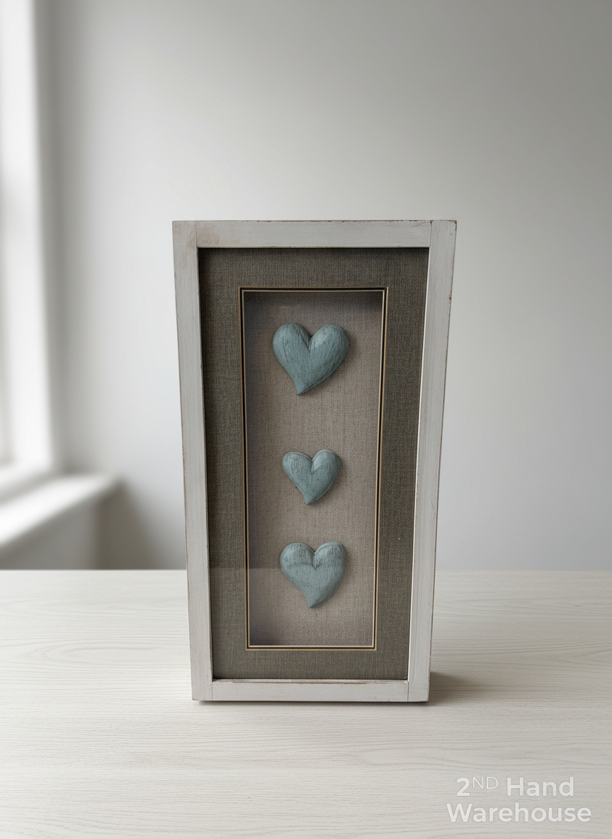 Shabby Chic Triple Heart Wall Art Decor