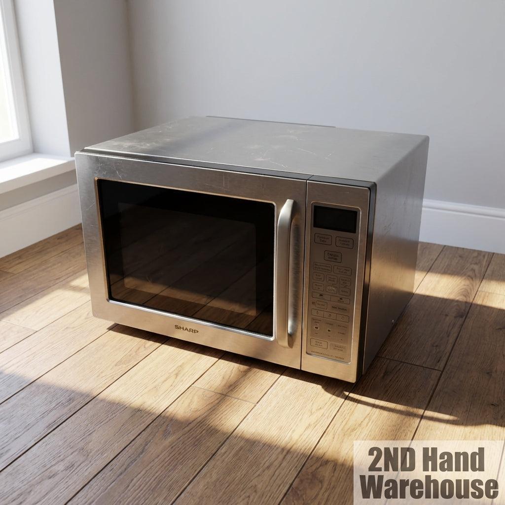 Sharp Stainless Steel Microwave Oven - Modern Kitchen Essential - 2ndhandwarehouse.com