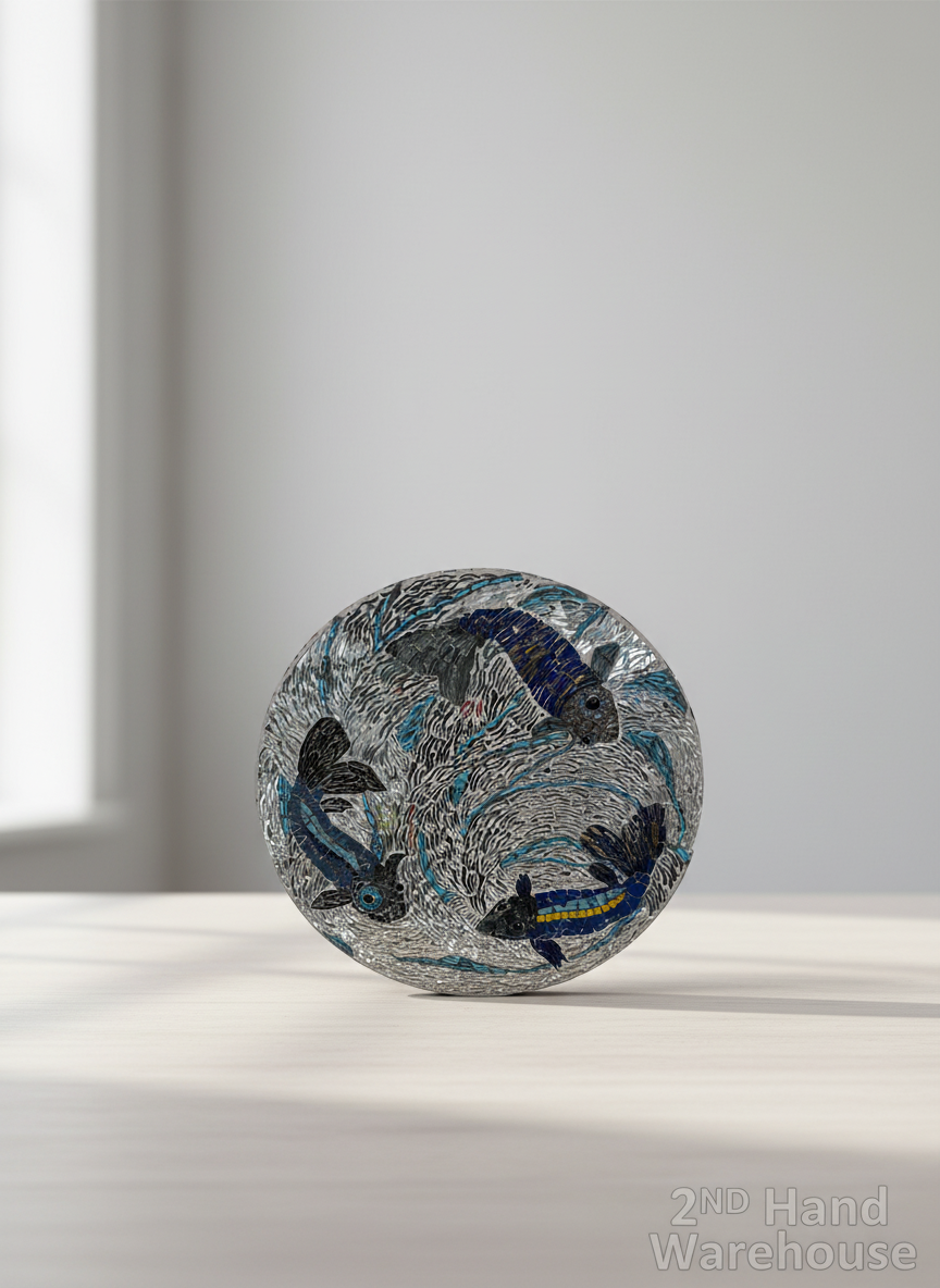 Shimmering Fish Mosaic Wall Art Decor