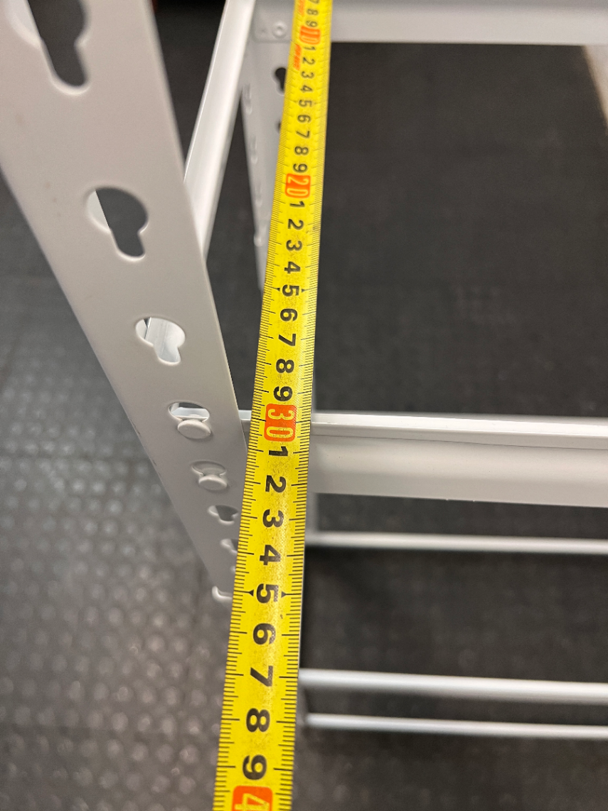 Silver Industrial Metal Shelving Frame — Good Working Order
