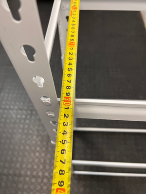 Silver Industrial Metal Shelving Frame — Good Working Order