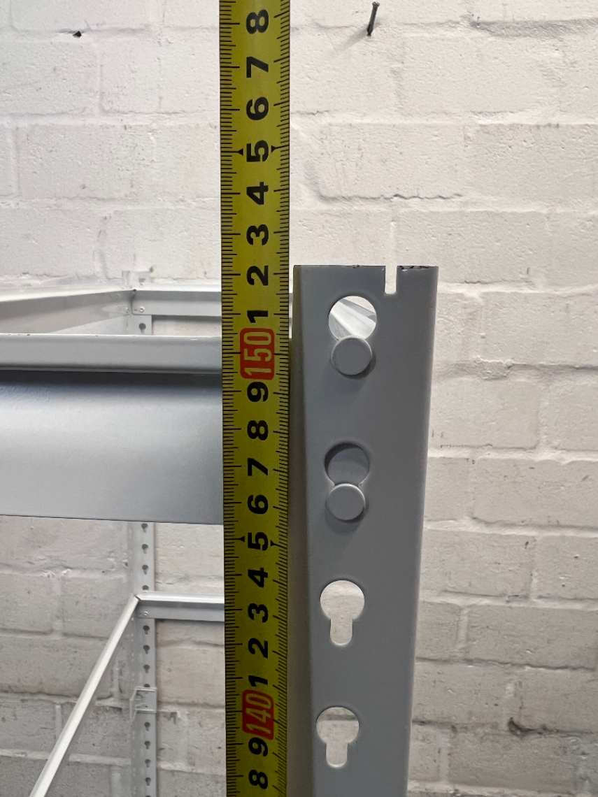 Silver Industrial Metal Shelving Frame — Good Working Order