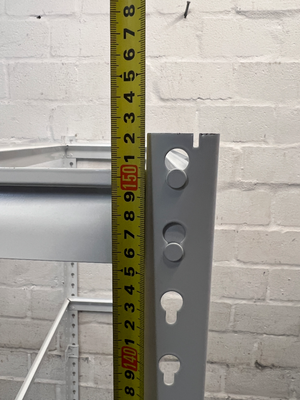 Silver Industrial Metal Shelving Frame — Good Working Order