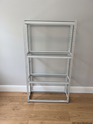 Silver Industrial Metal Shelving Frame — Good Working Order