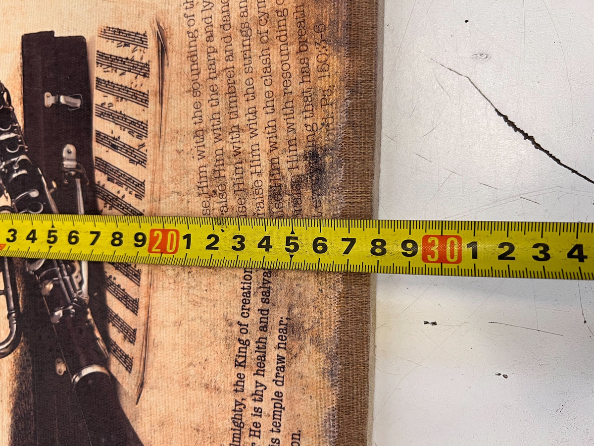 Sing and Make Music Ephesians 5:19 Vintage Instruments Canvas Art