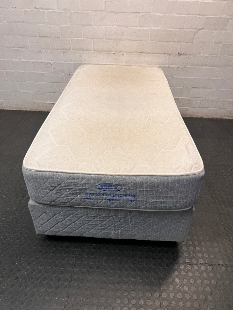 Single Orthopaedic Firm Mattress and Base Set — Used Condition; No Damage