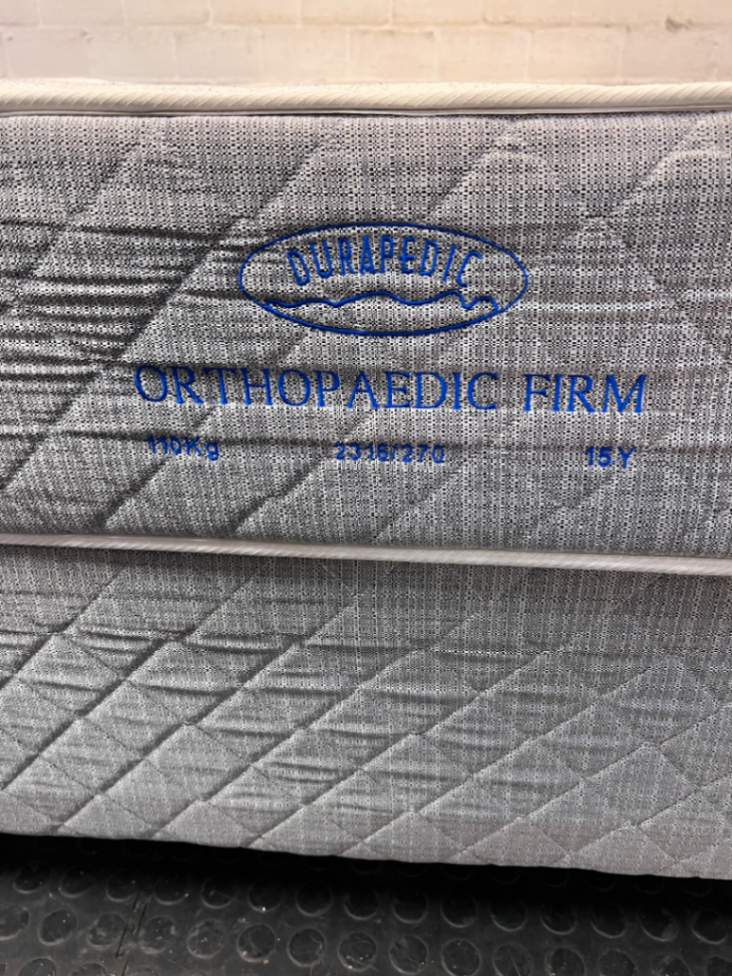 Single Orthopaedic Firm Mattress and Base Set — Used Condition; No Damage