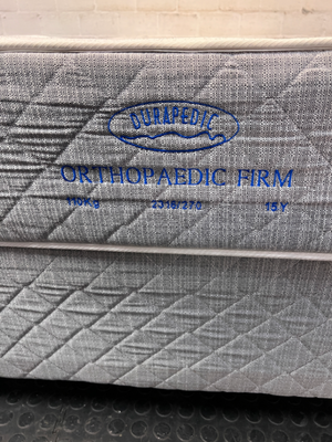 Single Orthopaedic Firm Mattress and Base Set — Used Condition; No Damage