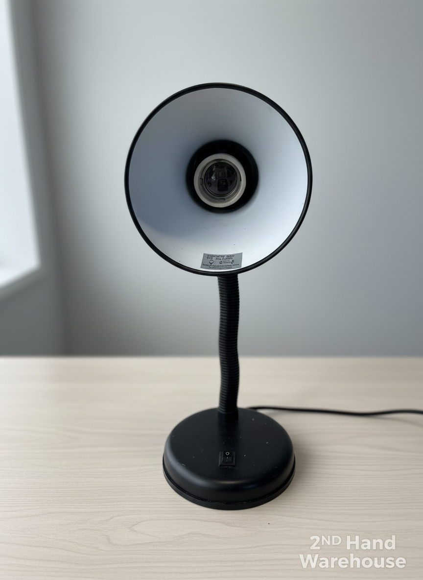 Sleek Black Adjustable Gooseneck Desk Lamp