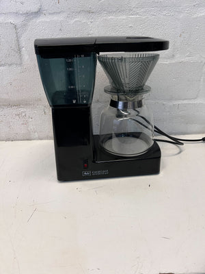 Sleek Black Coffee Maker with Glass Carafe and Auto Shut-Off