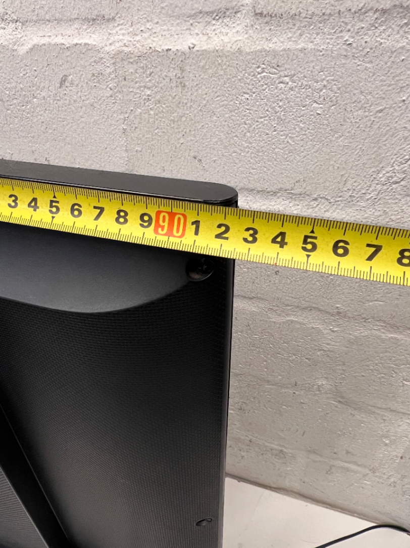 Sleek Black Flat Screen LED Television with Stand — Working Well; Heavily Used Condition