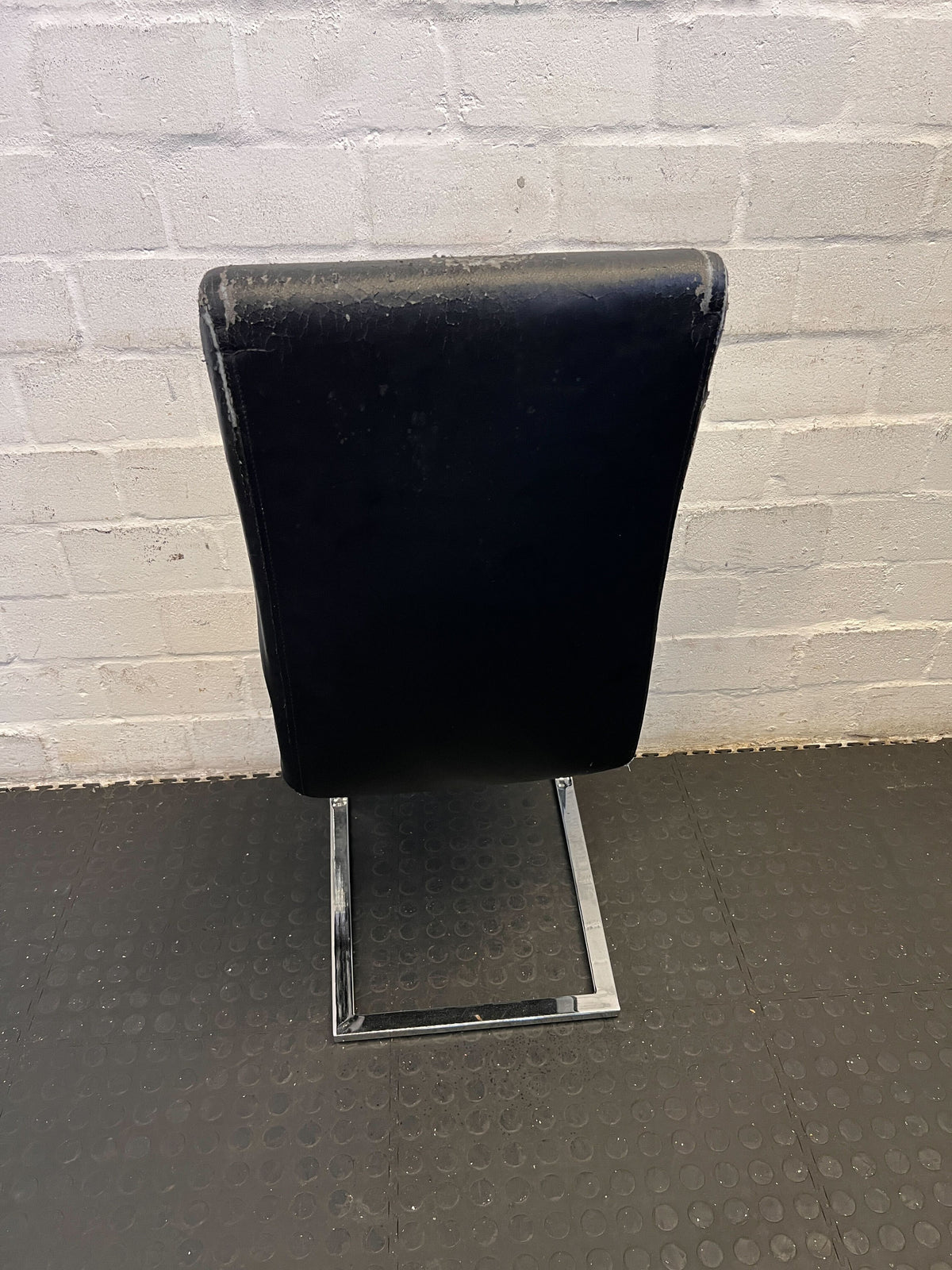 Sleek Black Velvet Dining Chair with Metal Frame and removable cover- Fabric Wear under cover - 2ndhandwarehouse.com