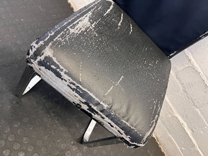 Sleek Black Velvet Dining Chair with Metal Frame and removable cover- Fabric Wear under cover - 2ndhandwarehouse.com