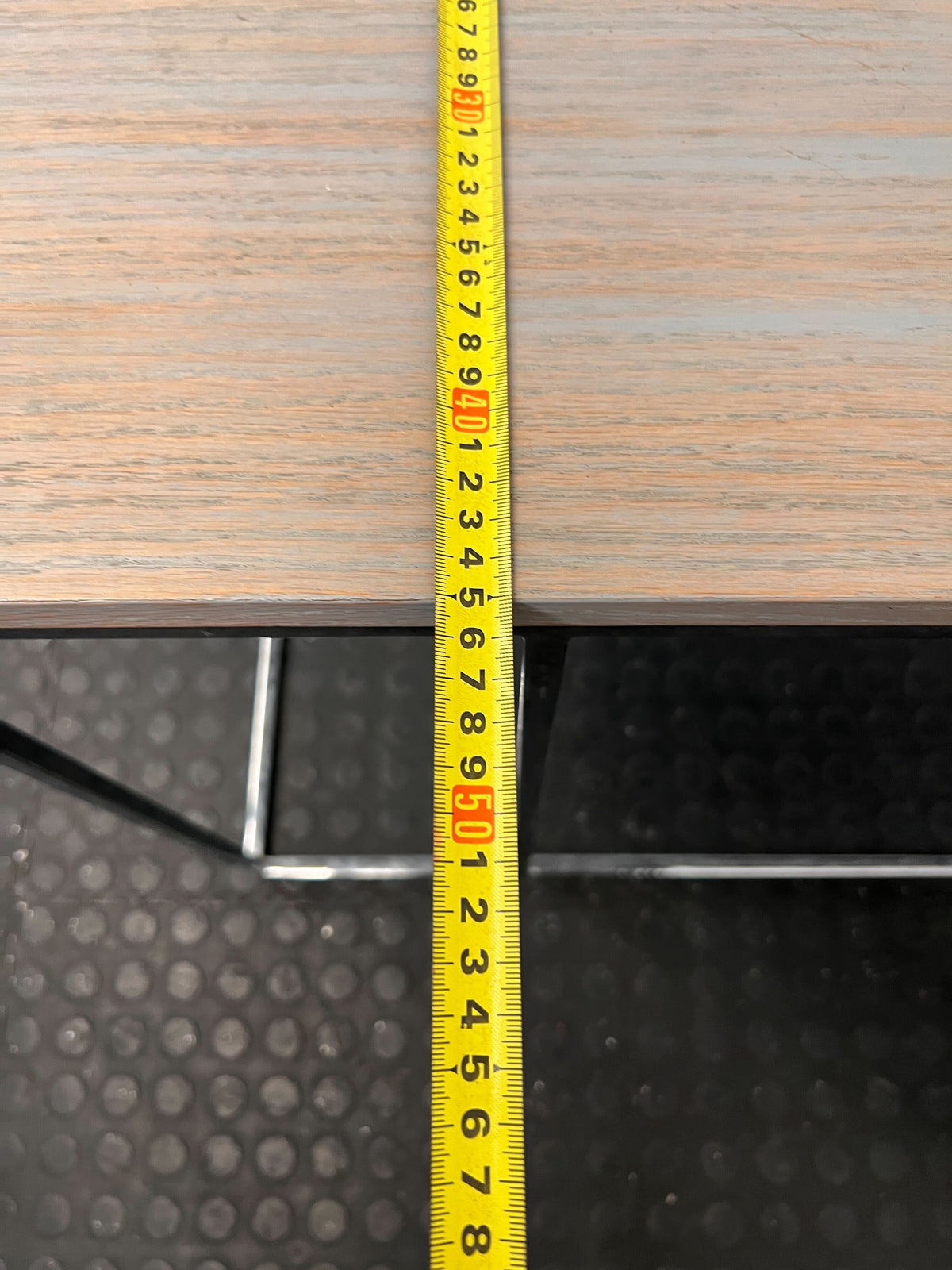 Sleek C-Shape Sofa Side Table - Wood & Metal Design