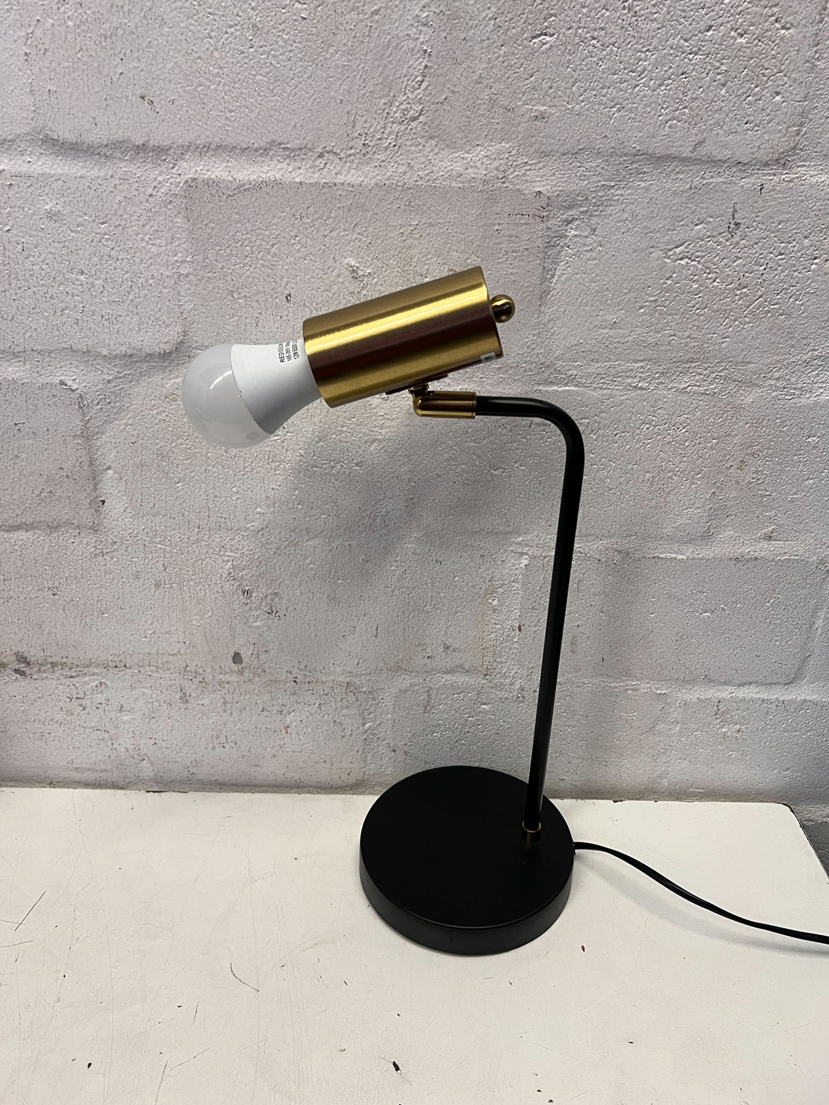 Sleek Gold & Black Modern Table Lamp