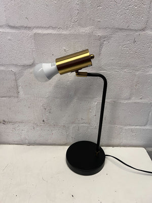 Sleek Gold & Black Modern Table Lamp