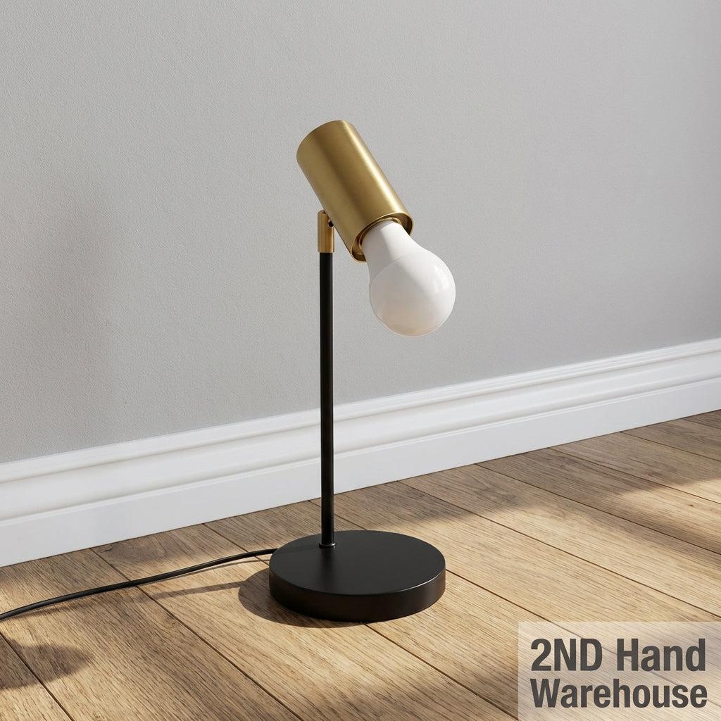 Sleek Gold & Black Modern Table Lamp