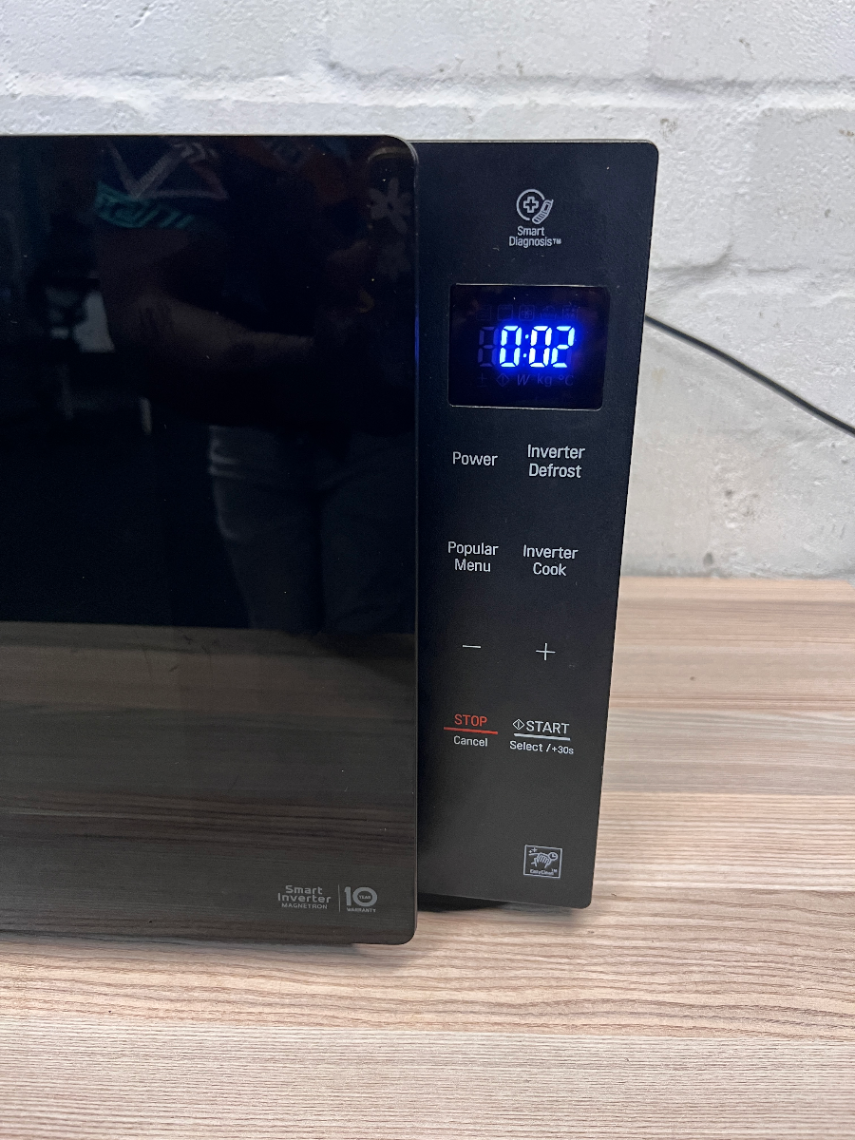 Sleek LG Black Smart Inverter Microwave - 2ndhandwarehouse.com