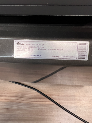 Sleek LG Black Smart Inverter Microwave - 2ndhandwarehouse.com
