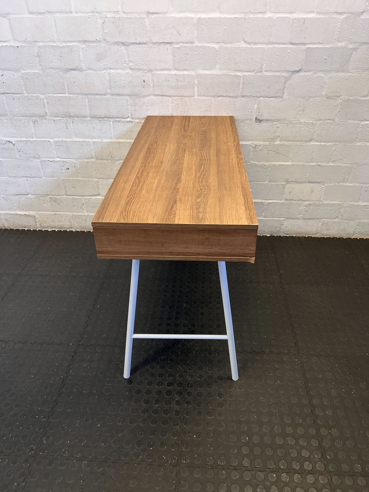 Sleek Modern Desk with Drawers & Open Shelf