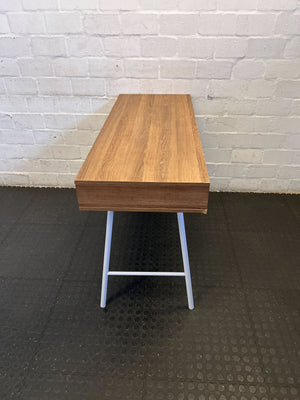 Sleek Modern Desk with Drawers & Open Shelf