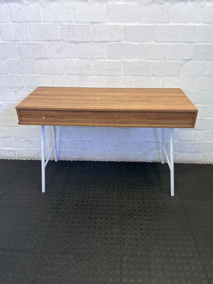 Sleek Modern Desk with Drawers & Open Shelf