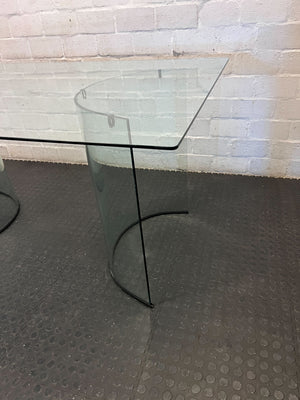 Sleek Modern Glass Dining & Conference Table - 2ndhandwarehouse.com