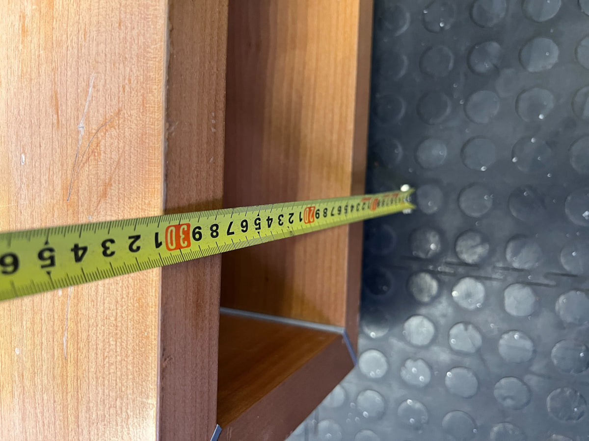 Sleek Modern Wood Coffee Table & Media Console with Angled Design - REDUCED