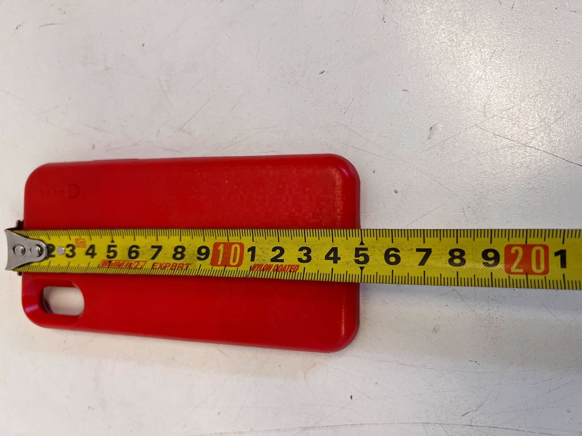 Sleek Red iPhone Case with Built-in Battery Pack