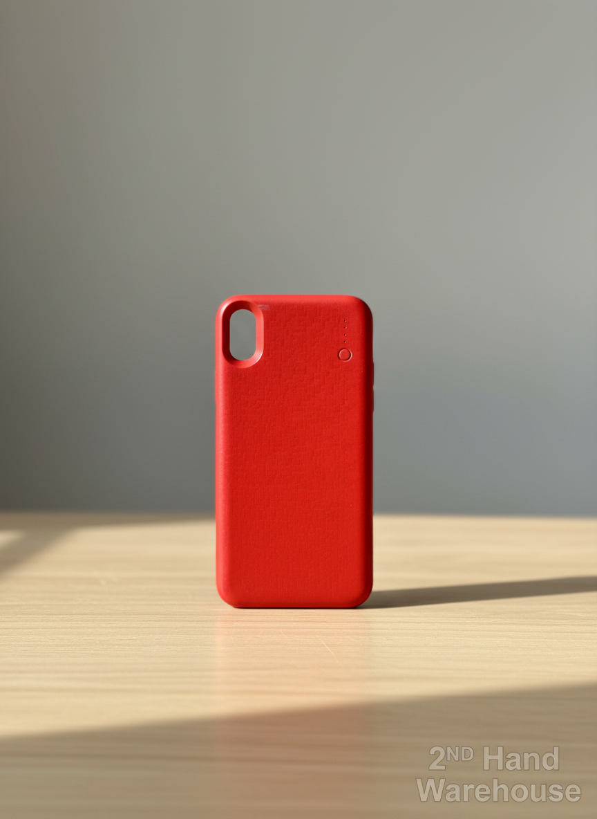 Sleek Red iPhone Case with Built-in Battery Pack