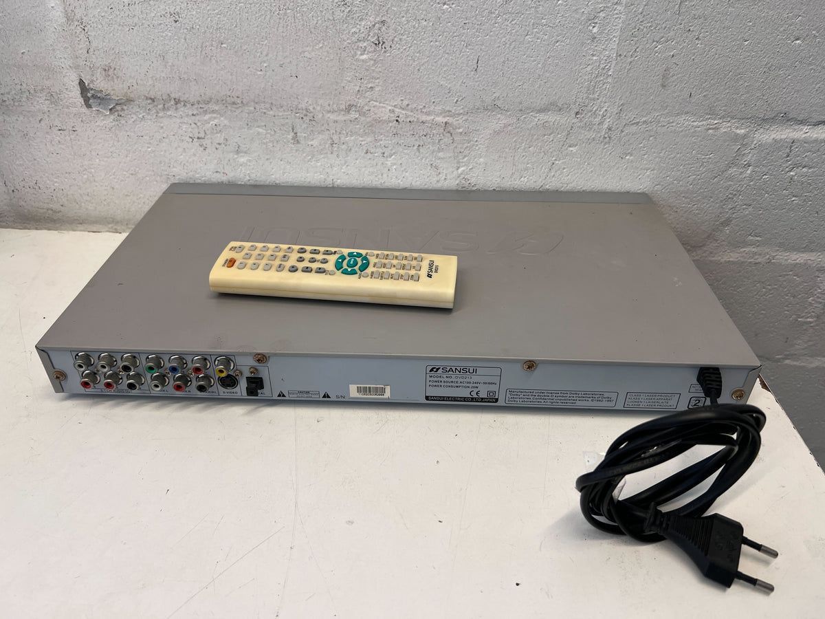 Sleek Silver DVD Player with Remote – Minor Scratches