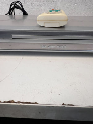 Sleek Silver DVD Player with Remote – Minor Scratches