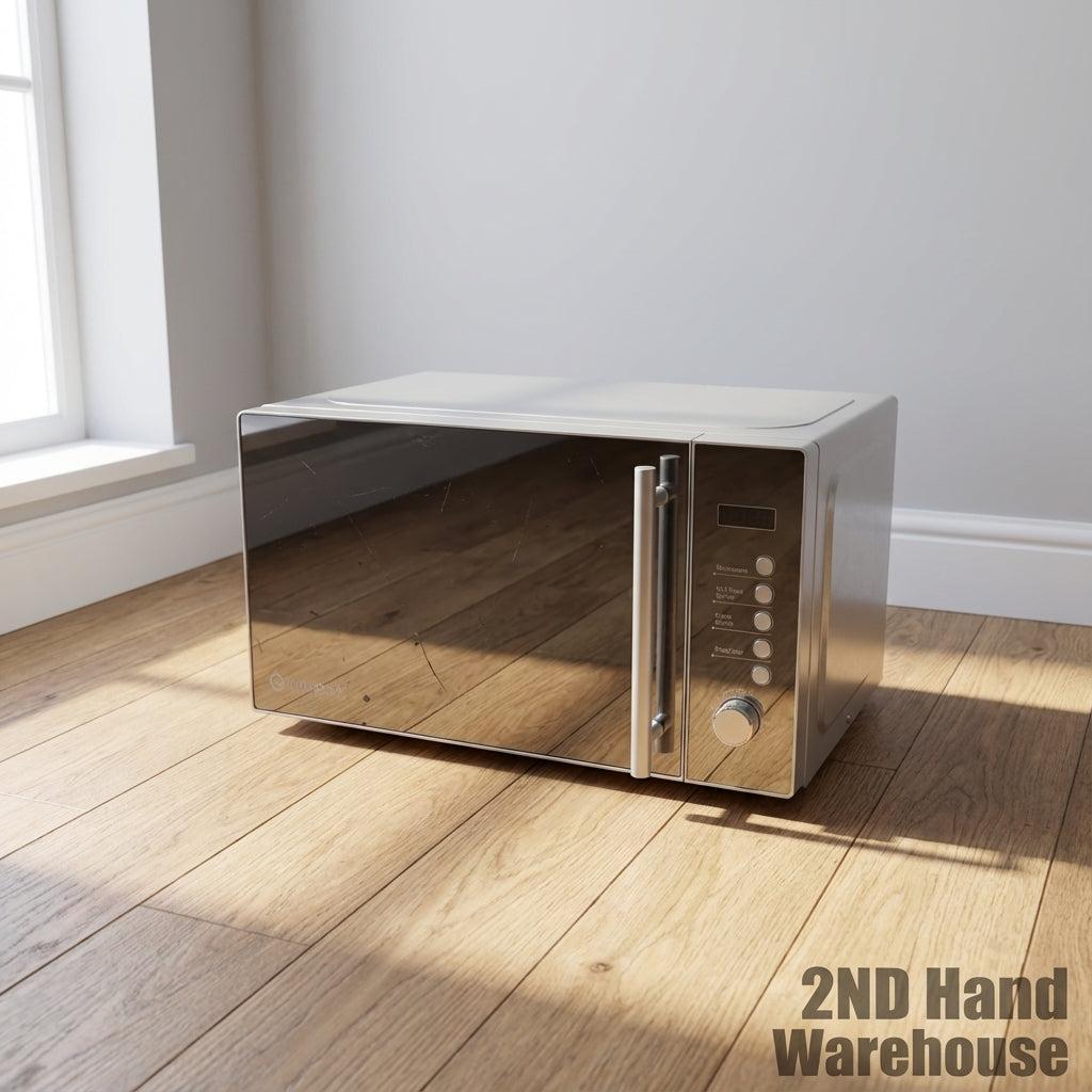 Sleek Silver Microwave Oven