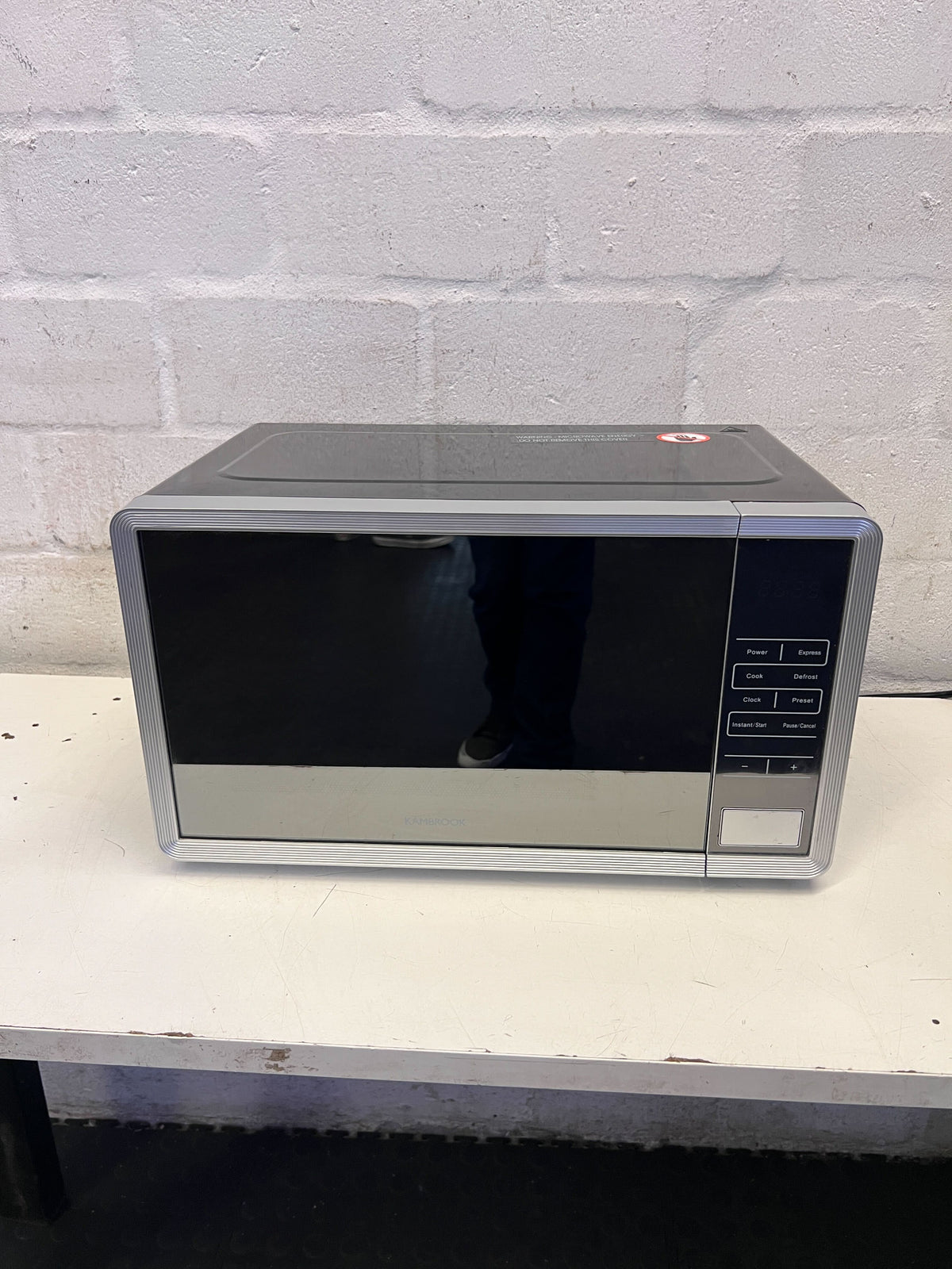 Sleek Silver Microwave Oven - Modern Kitchen Essential