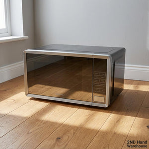 Sleek Silver Microwave Oven - Modern Kitchen Essential