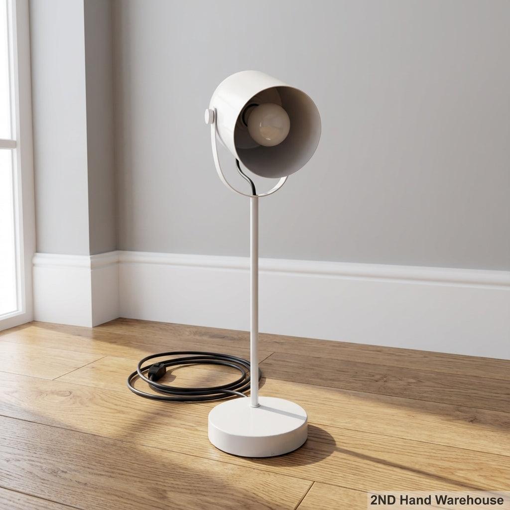 Sleek White Adjustable Desk Lamp - 2ndhandwarehouse.com