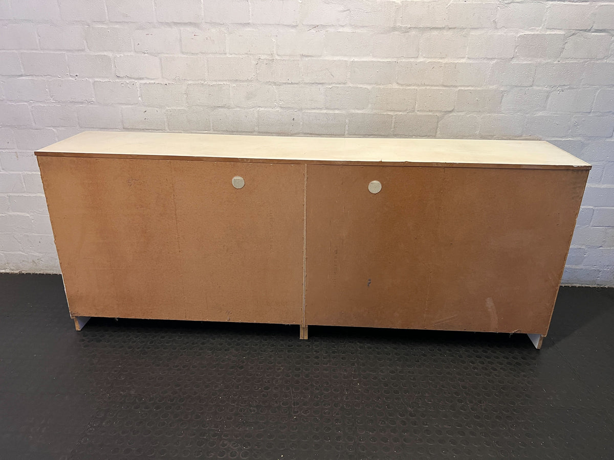 Sleek White Multi-Storage Sideboard Credenza ✨ - 2ndhandwarehouse.com