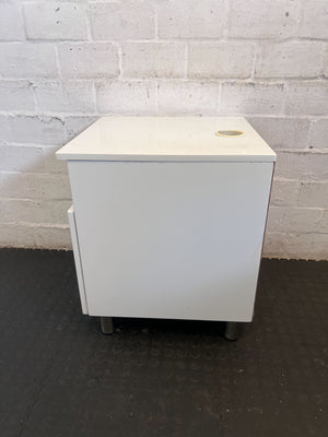 Sleek White Storage Cabinet with Open Shelf ✨