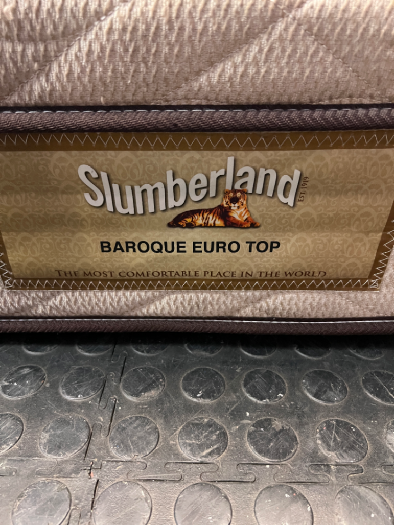 Slumberland Queen Pillow Top Mattress — Fair Condition with Visible Surface Marks