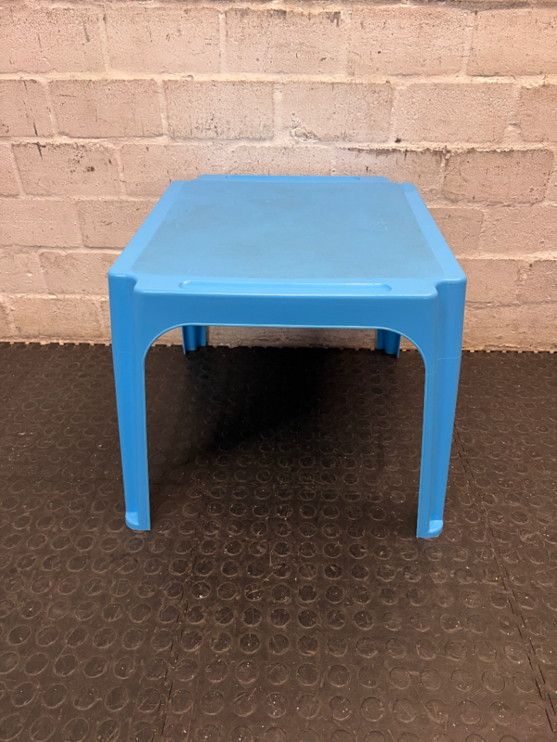 Small Blue Plastic Toddler Table