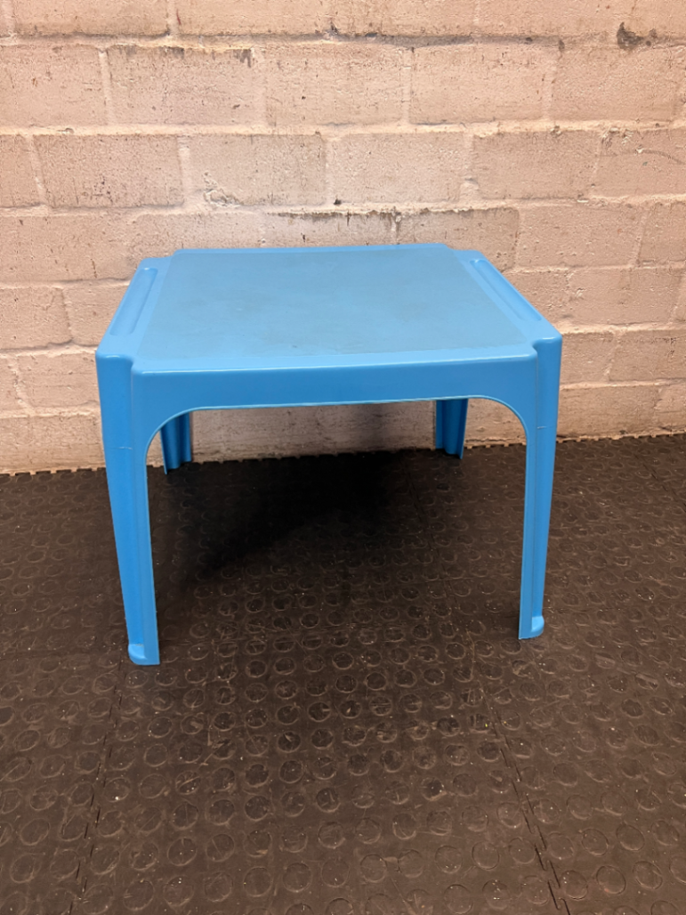 Small Blue Plastic Toddler Table