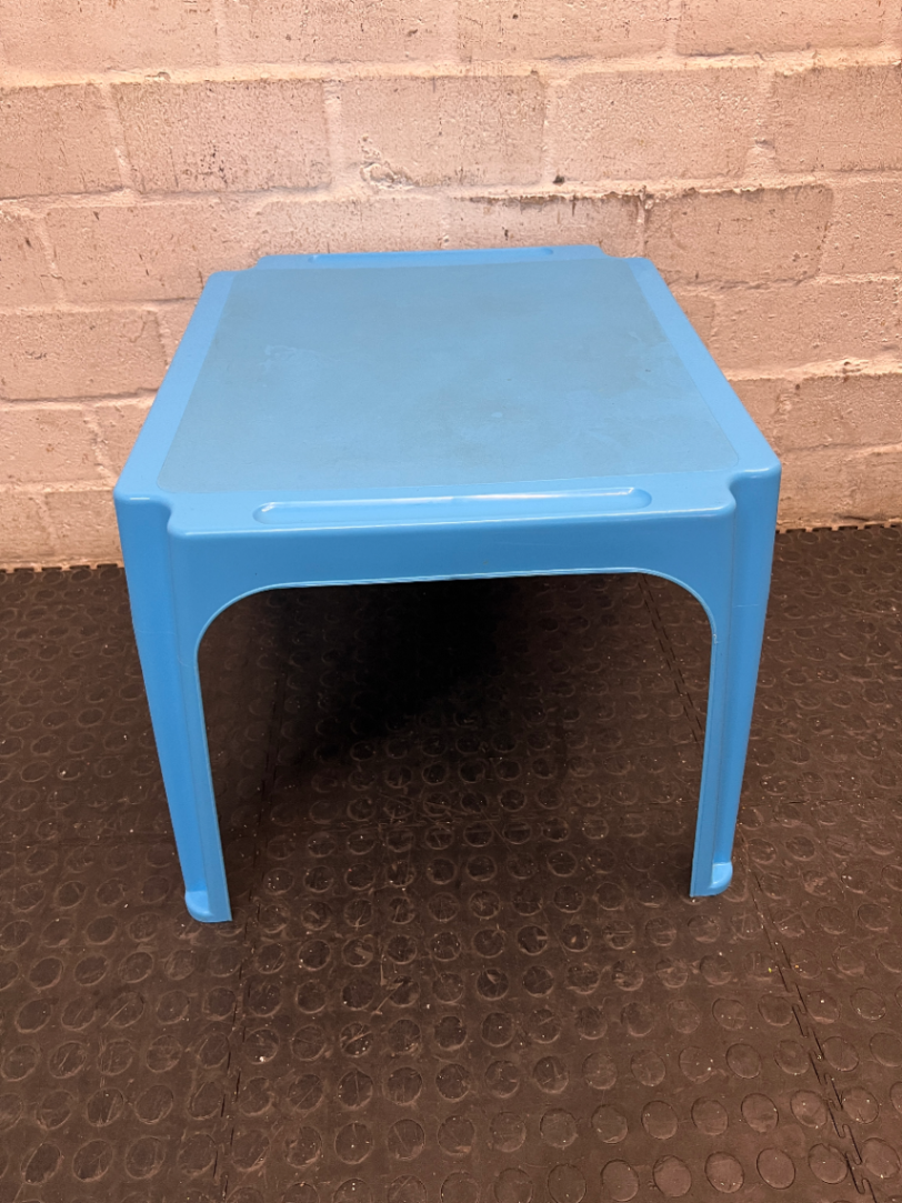Small Blue Plastic Toddler Table