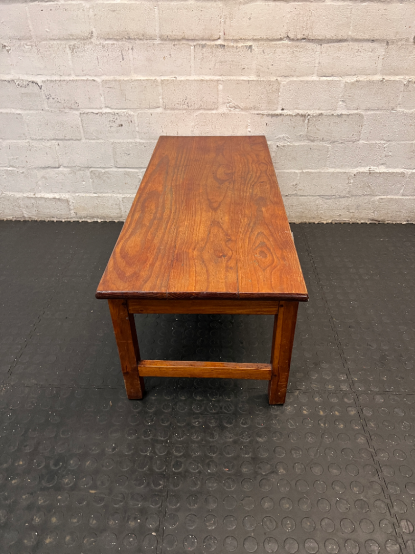 Small Brown Wooden Coffee Table — Intact But Little Fragile - 2ndhandwarehouse.com
