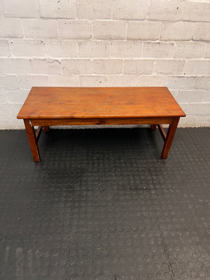 Small Brown Wooden Coffee Table — Intact But Little Fragile - 2ndhandwarehouse.com