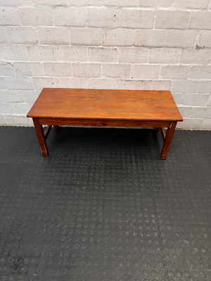 Small Brown Wooden Coffee Table — Intact But Little Fragile - 2ndhandwarehouse.com