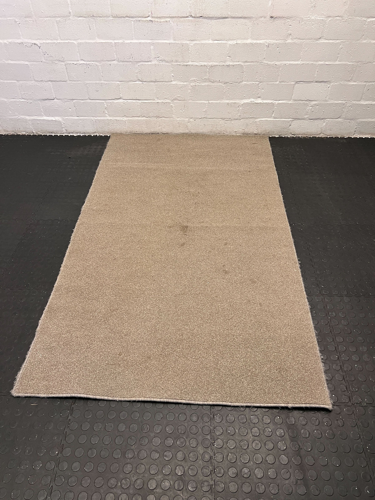 Soft Beige Wool Area Rug 2m x 1.14m - PRICE DROP