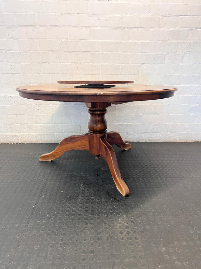 Solid Blackwood Dining Set & Lazy Susan - Surface Marks present - 2ndhandwarehouse.com