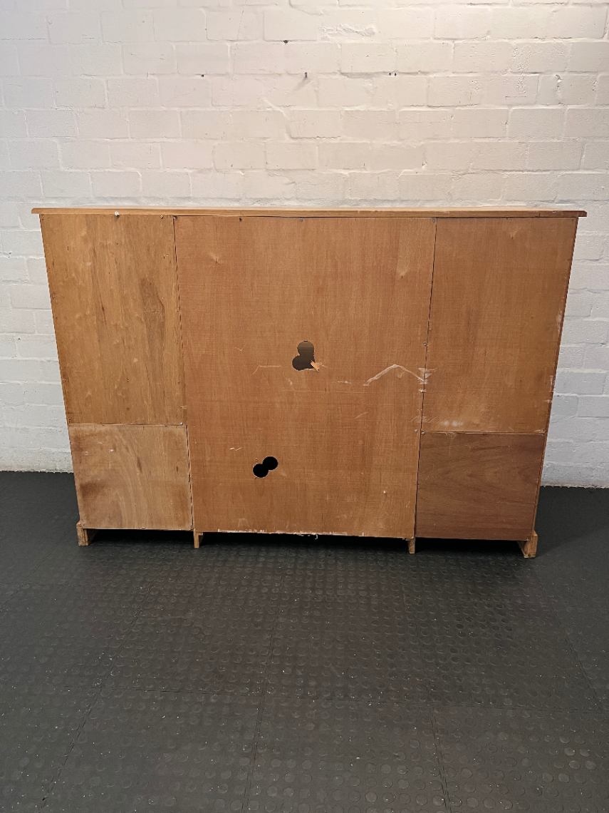 Solid Oak Dining Room Dresser - Minor Edge Wear - 2ndhandwarehouse.com